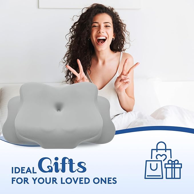 Cervical Pillow for Neck Pain Relief, Cooling Contour Memory Foam Pillows Support Odorless Ergonomic Neck Pillow Adjustable Orthopedic Bed Pillow for Side Back Stomach Sleeper with Pillowcase