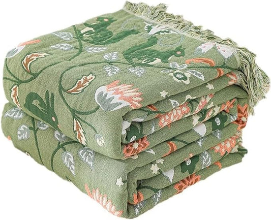 100% Boho Throw Blankets for Bed, Woven Blanket for All Season, Reversible Cozy 90"x98" Premium Soft Decorative Blankets for Couch Sofa Picnic Travel