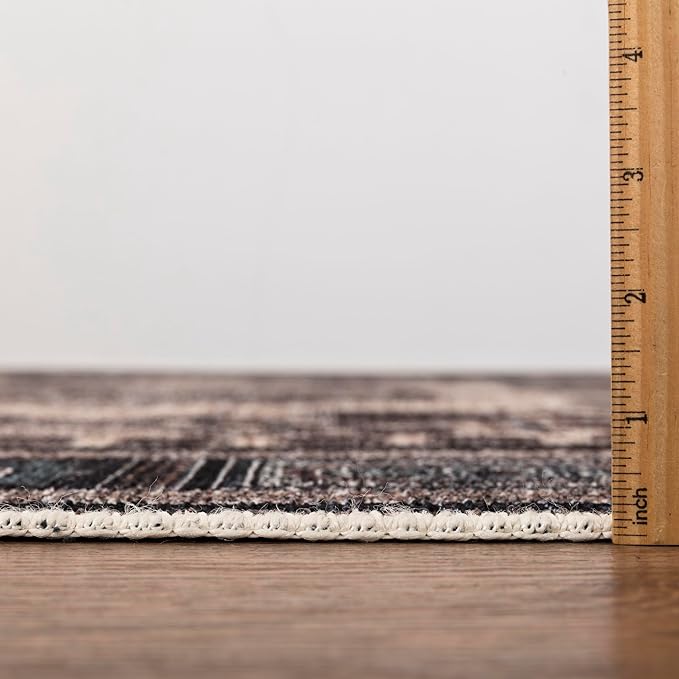 Keen Home Design 10x14 Rug - Machine Washable Area Rug with Non-Slip Backing, Ideal for Living Room, Dining Room, Bedroom - Vintage, Easy Clean, Durable, Low Pile Rug - (9'7" x 14')