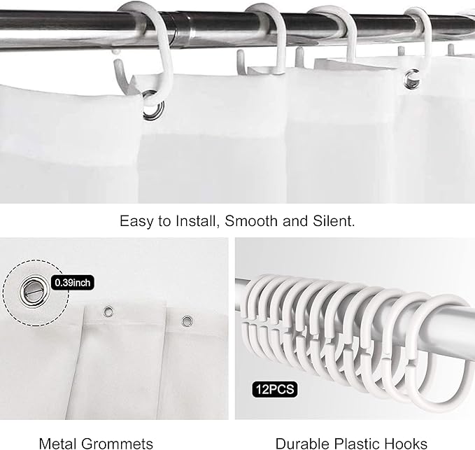 LGhtyro Dinosaur Shower Curtain Dino Shower Curtain 71Wx71H Silhouette Bathroom Set Funny Animal Shadow Kids Bath Curtain Black White Kid Accessories for Boys Bathroom Decor