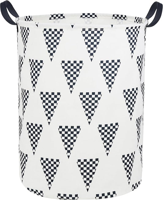Kids Laundry Hamper,Canvas Laundry Basket Collapsible Boys Storage Baskets for Home,Office,Toy Organizer,Home Decor(Triangle flag)