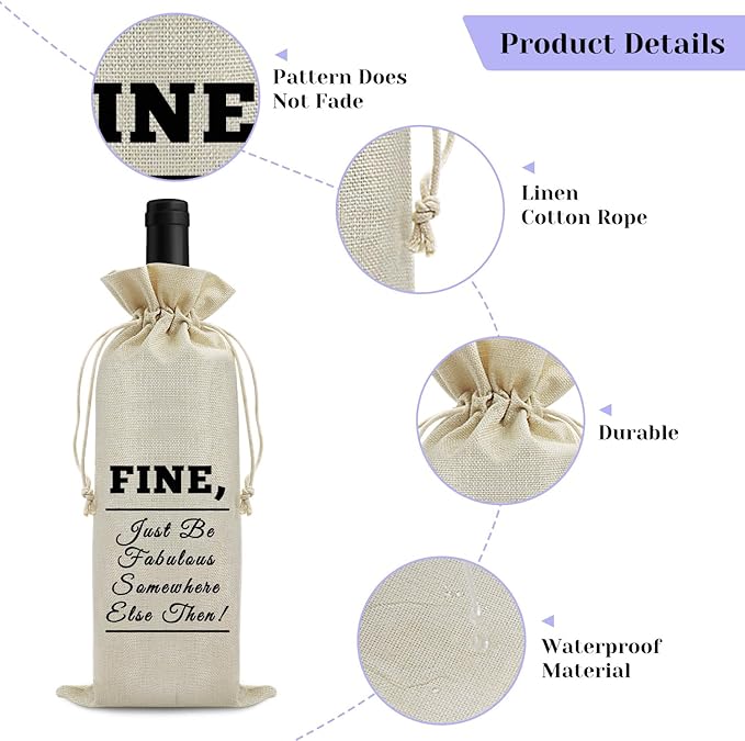 Coworker Leaving Gifts for Women Men Wine Bag Farewell Going Away Goodbye Gifts for Coworker Wine Gift Bags Retirement Appreciation Gifts for Teacher Social Worker Nurse New Job Office Gifts