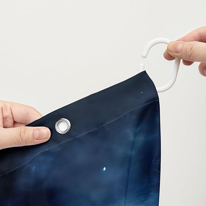 AILONEN Howling Wolf Shower Curtain,Retro Pyramid Evening Wolf Bath Curtain,Safari Wolf Curtain for Bathroom Decor,Polyester Waterproof with 12 Plastic Hooks 72" W*72" H