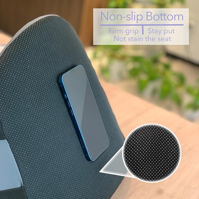 Lumbar Support Pillow for Office Chair - Ergonomic Memory Foam Back Support for Office Chair, Office Chair Back Support Cushion for Back Pain, Ideal Back Support Pillow for Car & Office, Gray