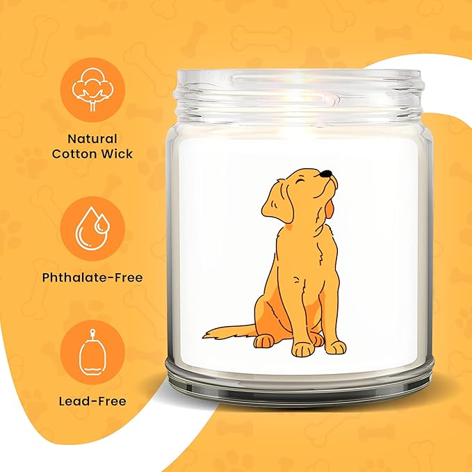 1OAK Lavender Scented Candles - Made in USA (Golden Retriever)