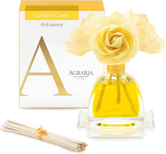 AGRARIA AirEssence Flower and Reed Diffuser Set, Hand Crafted Sola Flower Botanical Home Fragrance Diffuser, Scented Oil Reed Diffuser, Flower and Reed Diffuser Gift Set for All Occasions