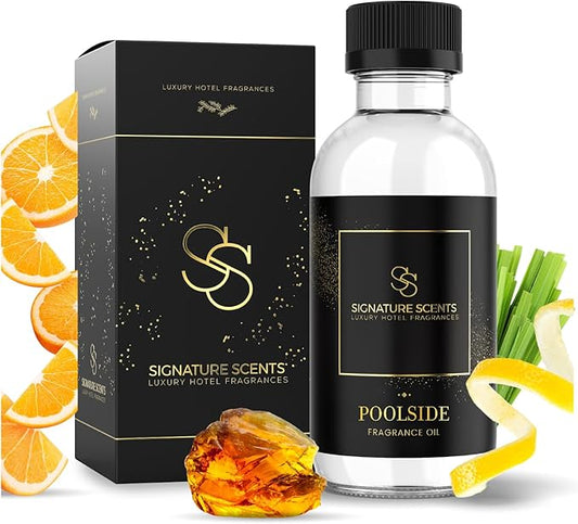 Luxury Hotel Fragrances - Hotel Fragrance Oil - Diffuser Oil Blends for Aromatherapy (Poolside) 4.05 Fl Oz (120ml)