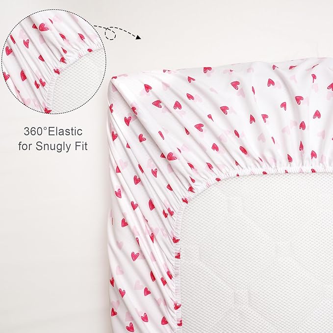 david's kids 3 Pack Fitted Crib Sheets, Ultra Soft Breathable Comfortable Baby Sheet Set for Boys Girls Neutral, 28x52 Inch Fits Standard Crib and Toddler Mattresses, Rainbow