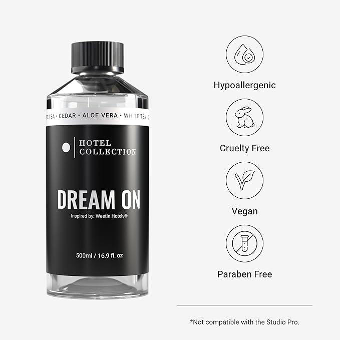 Hotel Collection Essential Scent Oil - Scent Includes White Tea, Cedarwood & Amber - Aromatic Oils for a Room Diffuser & Air Freshener - Aromatherapy Fragrance for Home - Dream On, 16.9 fl oz