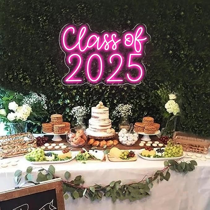 Class Of 2025 Neon Sign, Custom Congrats Grad Party LED Neon Light Sign Prom 2025 Graduation Party Backdrop Decor Welcome Sign,Gift for Graduate