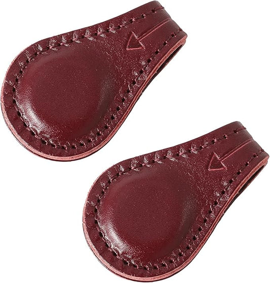 Magnetic Leather Bookmarks Book Marks for Reading Women Men Book Lovers Readers (Dark Red)