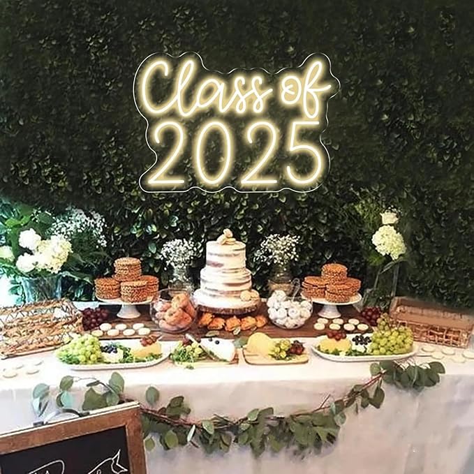 Class Of 2025 Neon Sign, Custom Congrats Grad Party LED Neon Light Sign Prom 2025 Graduation Party Backdrop Decor Welcome Sign,Gift for Graduate