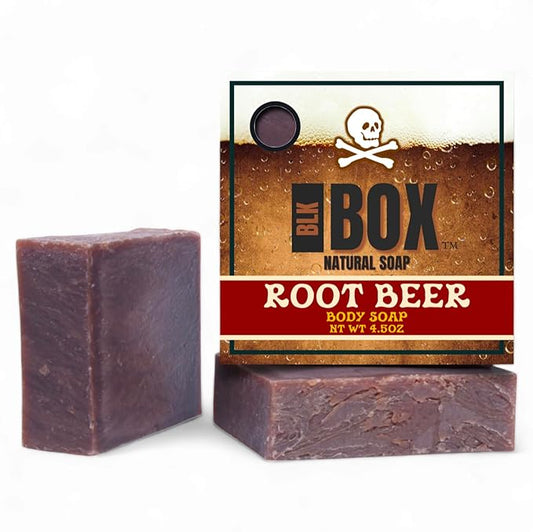USA MADE Men's Natural Bar Soap 4.5-5oz Moisturizing Body Wash Bath & Shower Made from Natural Oils - Handmade Cold Process No Harsh Chemicals (ROOT BEER)