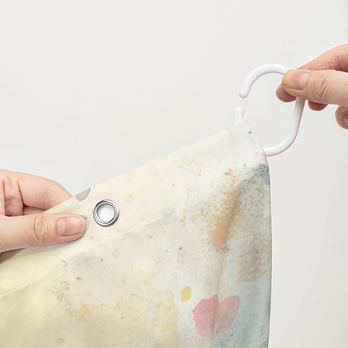 AILONEN Cartoon Frog Shower Curtain,Blue Frog with Sunflowers Polyester Cloth Bath Curtain Set for Kids Boys Girls,Amphibious Animals Shower Curtains for Bathroom,60" W*72" H