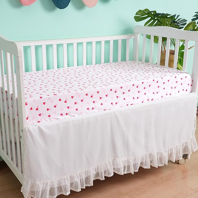 david's kids 3 Pack Fitted Crib Sheets, Ultra Soft Breathable Comfortable Baby Sheet Set for Boys Girls Neutral, 28x52 Inch Fits Standard Crib and Toddler Mattresses, Rainbow