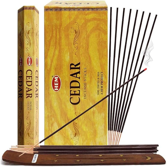 TRUMIRI Cedar Incense Sticks & Holder Bundle