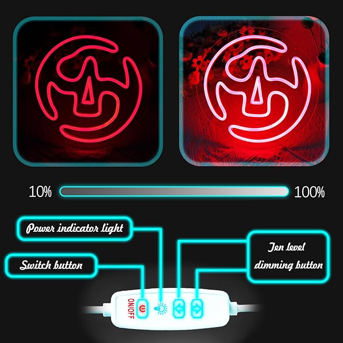 FF14 Samurai Neon Sign for Wall Decor, Game Room, Bedroom, Man Cave, Birthday Decorations, Fans Collection, USB Power, Red, 11.8"x 11.8"