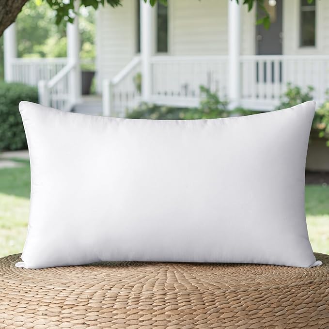 MIULEE 20x26 Pillow Insert Throw Pillow Insert, Outdoor Pillows Water-Resistant Premium Outdoor Pillow Stuffer Sham Rectangle for Couch Sofa Patio Furniture Cushion Porch Swing