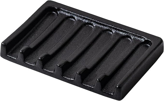 Self Draining Premium Ceramic Soap Dish, Bar Soap Holder, Waterfall Soap Dish, Shower Soap Holder Sponge Holder Soap Tray Soap Savers for Bathroom, Shower, Kitchen, Sink and Countertop