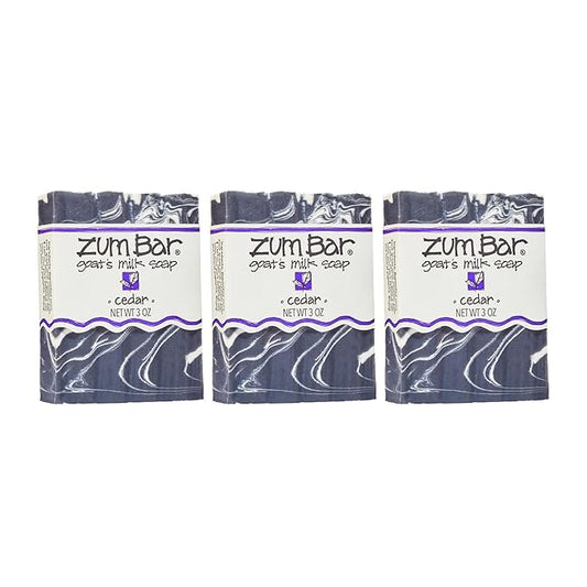 Zum Bar Goat's Milk Soap - Cedar - 3 oz (3 Pack)