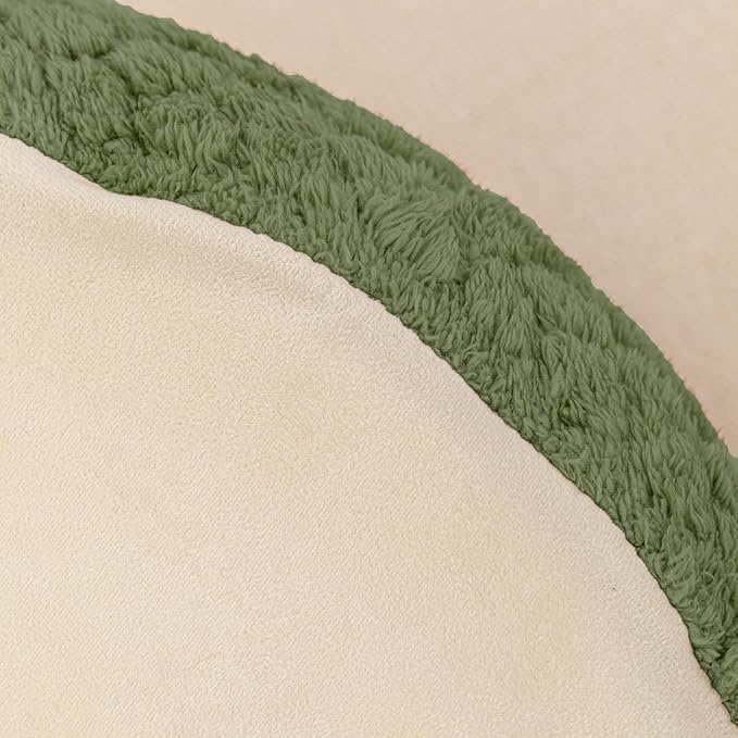 Round Pouf Ottoman 20 x 20 x 14 Inches Boho Poof Home Decor Floor Pouffe Ottoman Foot Rest for Couch Sofa Bean Bag Chairs Living Room Bedroom (Green)