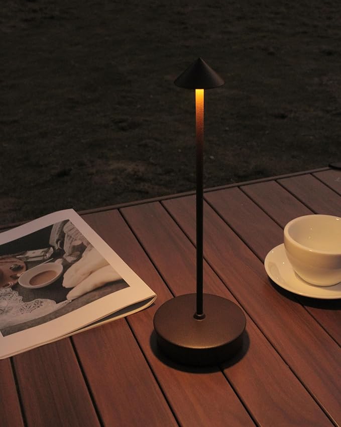 Rechargeable Cordless Table Lamp, 7000mAh Portable Led Table Light 2 Pack, Battery Operated Lamp Waterproof, Outdoor Table Lamp for Dining Restaurant Patio Bedroom Office