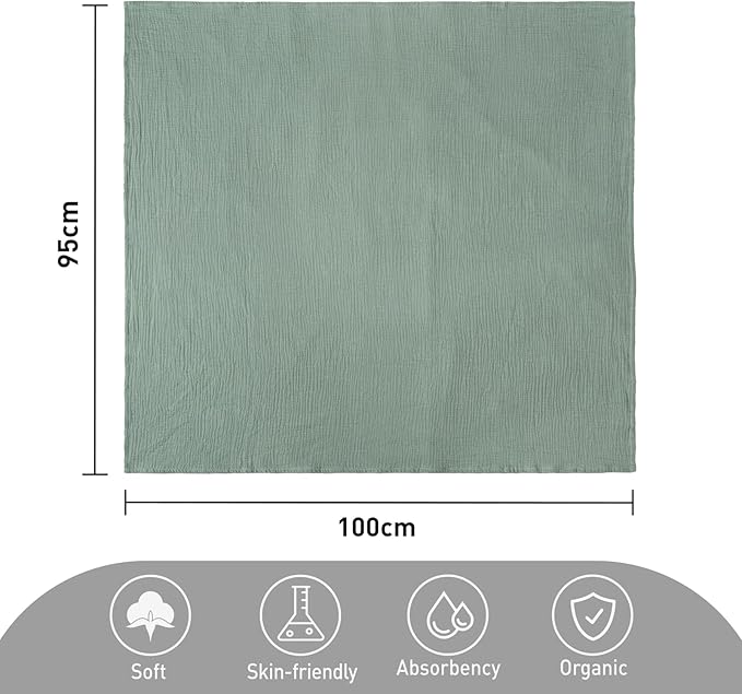 GLLQUEN BABY Muslin Swaddle Blankets for Boys and Girls, 4-Pack Baby Blankets for Girl Boy, Newborn Receiving Blanket, Baby Swaddle Blanket Unisex, Baby Essentials, Registry & Gift