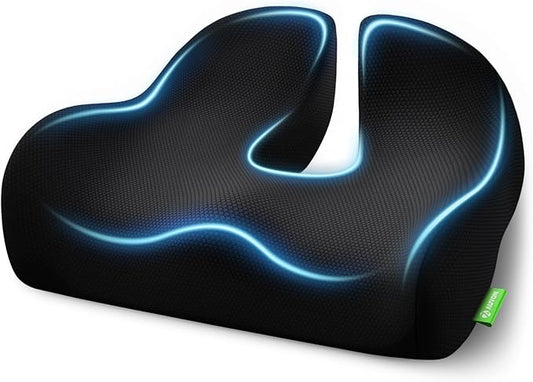 AUVON Enhanced Thick 4.7" Seat Cushions for Office Chairs, Hemorrhoid Pillow with Innovative Memory Foam for Balanced Support and Softness, Donut Pillow for Sciatica and Tailbone Pain Relief