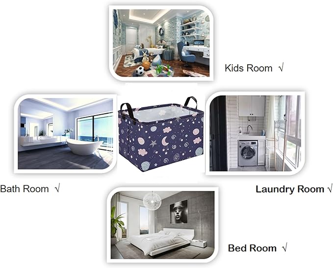 Toy Box Chest Kids Hamper Gift Storage Basket Collapsible Baby Organizer Bin for Girls Boys Bedroom Nursery Living Room Dorm Office Closet Shelf