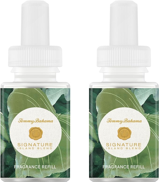Pura & Tommy Bahama Home Scent Refill - Smart Home Air Diffuser - Up to 120-Hours of Premium Fragrance per Refill - Household Essential - Diffuser Fragrance - 2 Pack, Signature Island Blend