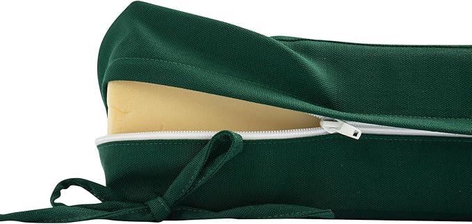 FUNHOME Outdoor Cushion Covers 22 x 20 x 4 inch,Set of 2,Replacement Seat Cushion Cover for Patio Furniture Chair,Water Resistant,Fade-Resistant Slipcover Only,No Insert(Blackish Green)
