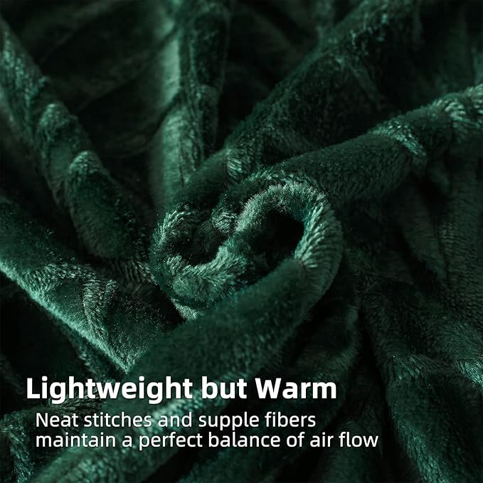 Whale Flotilla Flannel Fleece Queen Size Blanket for Bed, Soft Fluffy Velvet Bedspread Coverlet with Decorative Vintage Pattern for All Season, Warm and Lightweight, 90x90 Inch, Deep Green