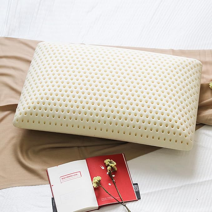 Talatex Talalay 100% Natural Premium Latex Pillow, Helps Relieve Pressure, No Memory Foam Chemicals, Perfect Package Best Gift with Removable Tencel Cover (Medium Firm, Standard(24"×15.7"×4.9"))