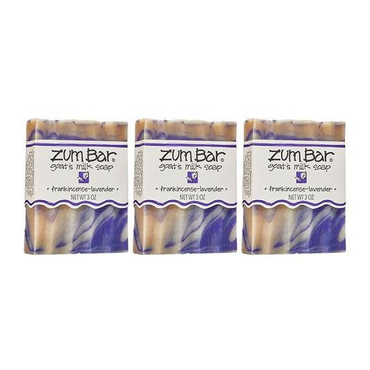 Zum Bar Goat's Milk Soap - Frankincense-Lavender - 3 oz (3 Pack)