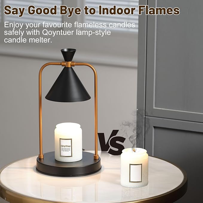 Candle Warmer Lamp with Timer Dimmer, Birthday Gifts for Women Mom, House Warming Gifts New Home Room Decor, Plug-in Operated Wax Melt Warmer for Scented Jar Candles with 2 Bulbs