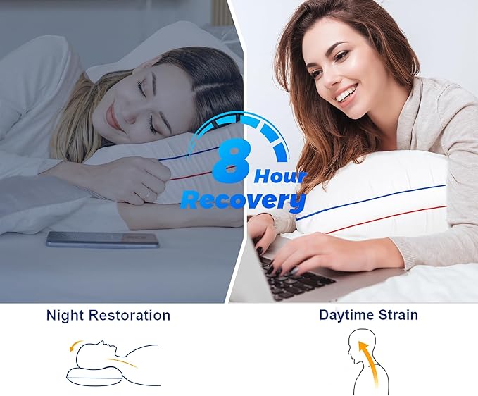 Pillows King Size Set of 2, Fluffy Bed Pillows for Sleeping, King Pillows 2 Pack with Hotel Quality, Medium Firm and Supportive Down Alternative Pillow for Side and Back Sleeper, 20" x 34"