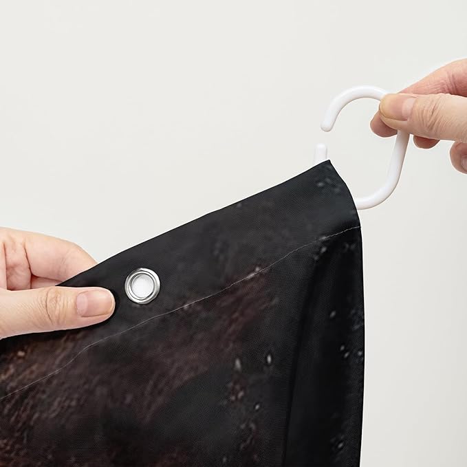 AILONEN Butterfly Shower Curtain for Bathroom,Romantic Red Rose Flower Butterfly Bath Curtain 72" W*96" H,Retro Eiffel Tower Decoration Waterproof Bathroom Curtain with 12 Plastic Hooks