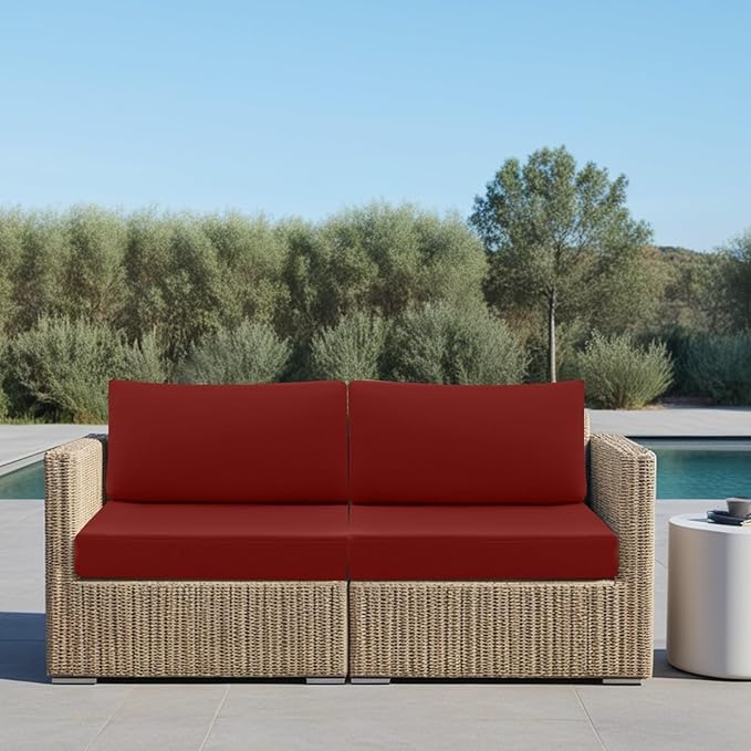 idee-home Outdoor Cushions for Patio Furniture, Outdoor Seat Cushion, Waterproof Hampton Bay Deep Seat Replacement Couch Chair Cushions for Garden Lawn Backyard Deck, 28.5 x 28.5