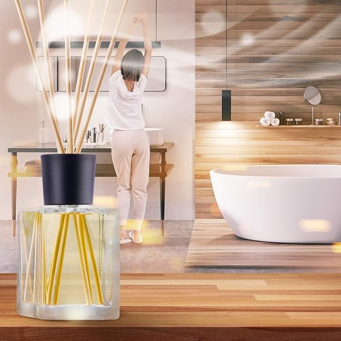 Reed Diffuser Replacement Bamboo Sticks 100 pcs - 9.8in Long (23cm) - for Room Fragrance Oil Diffuser - Room Aromas - Diffuser Kit - Reeds for Aromatization - Aromatherapy Bamboo Sticks - Scentless