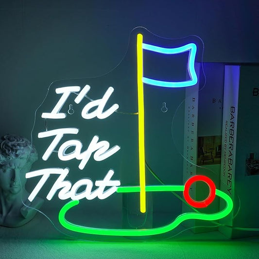 NOSUN Golf Neon Sign Golf Neon Signs for Wall Decoe Light Up Sign Golf Course LED Sign Golf Flag Ball Neon Light Sign Neon Signs for Golf Club Sport Gym Man Cave Wall Decor Neon Lights LED Light Sign