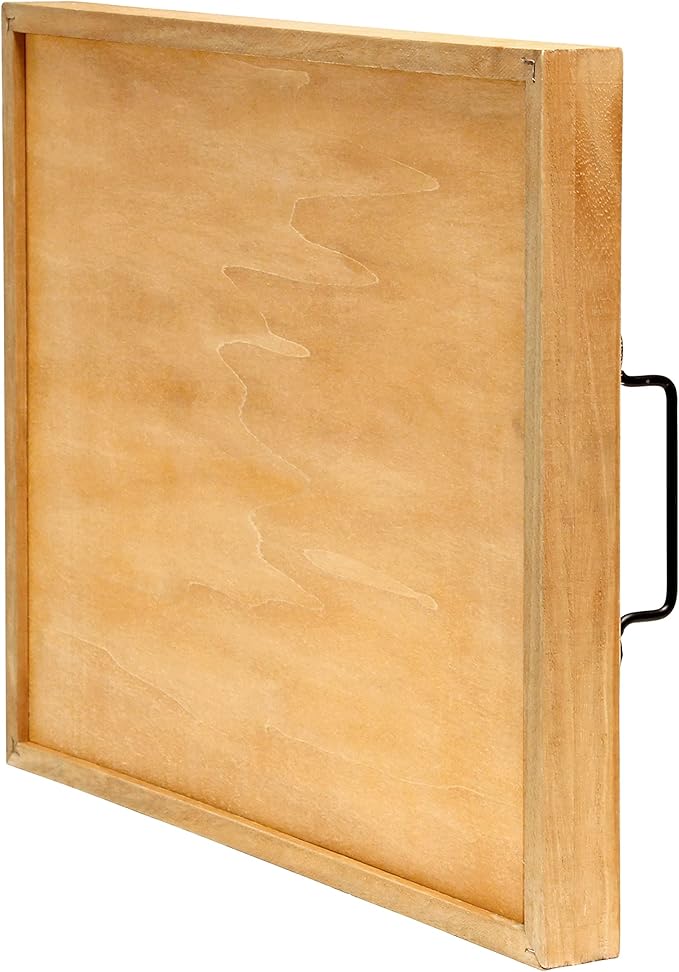 Elegant Designs HG2000-NHF Decorative Wood Serving Tray w/Handles, 15.50" x 12", Hello Fall
