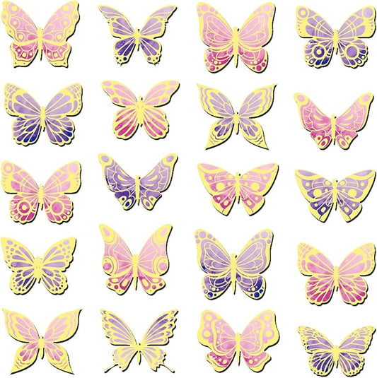 TaoBary 40 Pieces Butterfly Magnetic Bookmarks Cute Magnet Page Markers Bulk Foldable Page Clips for School Students Teachers, Book Lovers, Classroom Gifts, Women Office Reading(Novel)