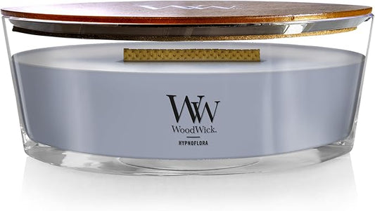 WoodWick Hypnoflora Scented Ellipse Candle, Crackles as it burns, Up to 50 hrs burn time, Perfect for gifting or home décor, 21oz