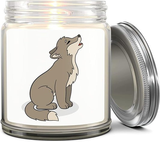 1OAK Lavender Scented Candles - Wolf Mom Gifts for Women - Wolf Candle - Made in USA