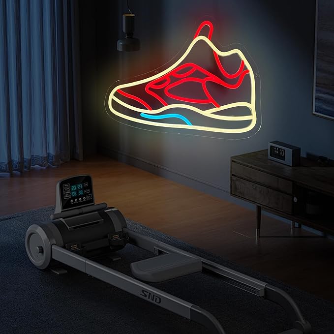 Track Shoe Neon Sign for Wall Decor,Dimmable LED Neon Light Sign for Bedroom Man Cave Sport Wall Art, Boy Birthday Gift, Room Decor
