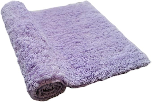 CozeCube Purple Bath mats 32" x 20", Non Slip Shaggy Bathroom Rug, Ultra Soft Machine Washable Plush Pile Rugs, Fluffy Microfiber for Bedroom