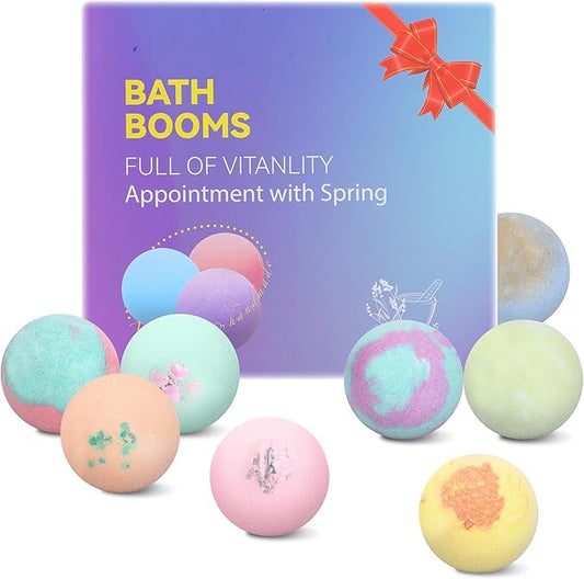 Bath Bombs Gift Set Handmade Natural Bath Bomb for Women Floating Bubble with Pure Essential Oil for Self Care & SPA Relaxation, Birthday Mothers Day Valentines Christmas Gifts, Girlfriend