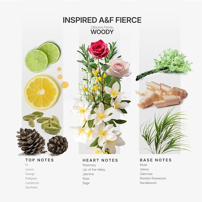 Aromaplan Hotel Scents Inspired by A+F Fierce 16 Fl Oz (473ml), Home Luxury Aroma & Hotel Diffuser Oil- Hotel Diffuser Oil for Aromatherapy- USA Made, Bigger Bottle, Bolder Aroma & Longer Lasting