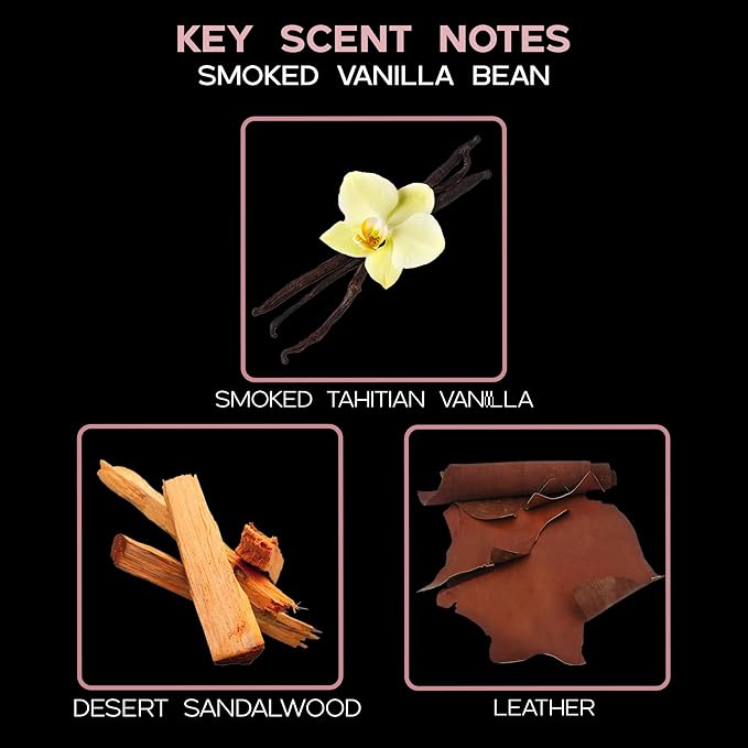 LOVSPA Smoked Vanilla Bean Reed Diffuser Set - Scented Stick Room Freshener Warm, Sultry Blend of Smoked Tahitian Vanilla, Sandalwood, Leather & Southern Bourbon - 4.5 oz Made in The USA