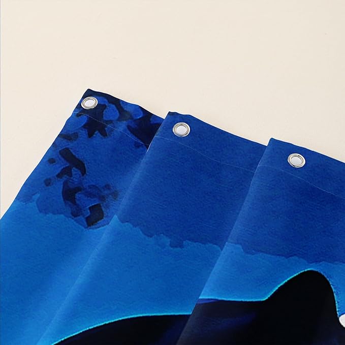 AILONEN Black Panther Shower Curtain,Evening Moon Leopard Bath Curtain for Women,Wildlife Cheetah Polyester Waterproof for Bathroom,36" W*72" H with Plastic Hooks